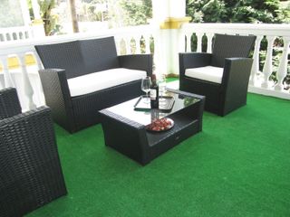 Conjunto Muebles Terraza Ratán Negro