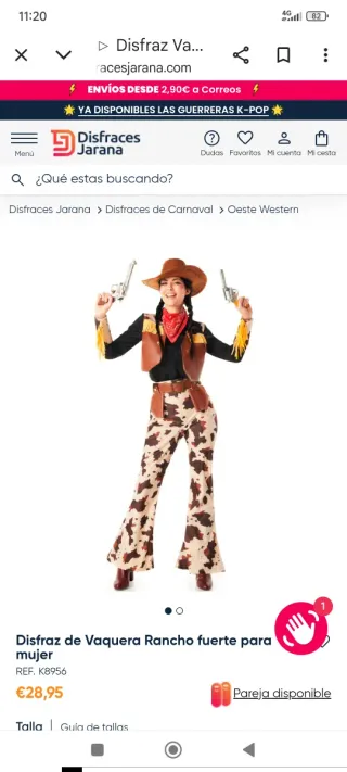 Disfraz Vaquero Parejas