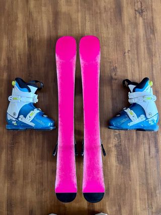 Pack Esquí Infantil bebé K2 76cm + Botas 29/32