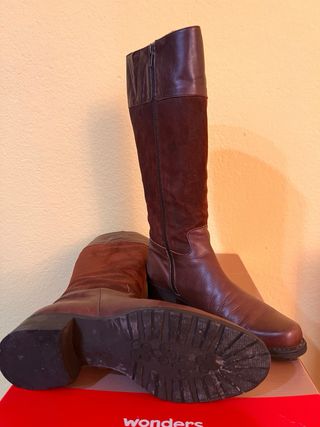 Botas altas Wonders mujer marrones talla 37