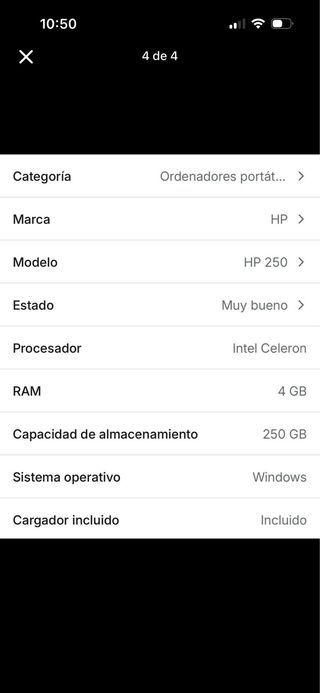 Ordenador portátil HP Negro