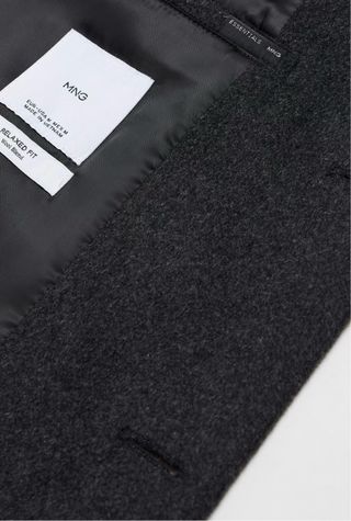 Abrigo paño lana reciclada Mango. NUEVO a estrenar