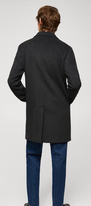 Abrigo paño lana reciclada Mango. NUEVO a estrenar