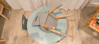 Mesa y 2 Sillas Infantiles Madera