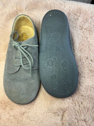Zapatos Blucher Infantiles Grises