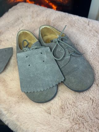 Zapatos Blucher Infantiles Grises