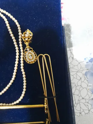 Aderezo Fallera Niña Dorado con Cristales