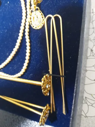 Aderezo Fallera Niña Dorado con Cristales