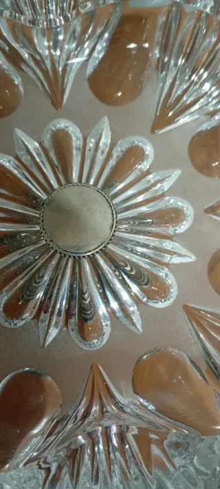 Posacenere cristallo e argento 800