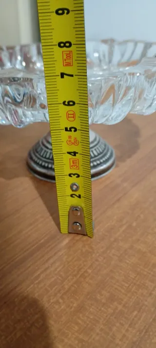 Posacenere cristallo e argento 800