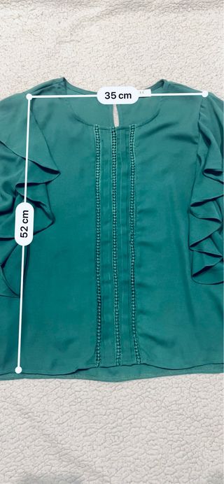 Blusa Meisie verde con volantes