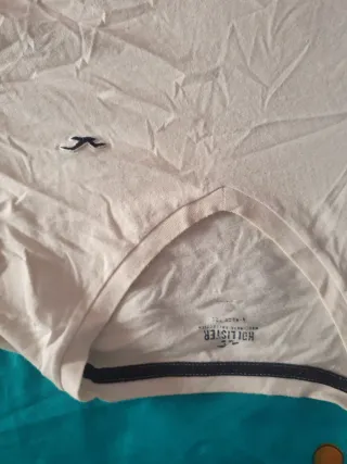 Camiseta Hollister Blanca Talla xl