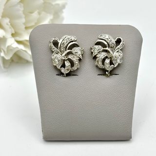 Pendientes Oro Blanco 18kt Diamantes