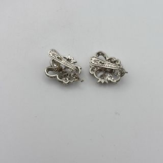 Pendientes Oro Blanco 18kt Diamantes