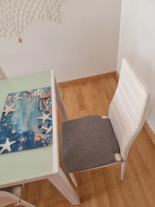 Mesa comedor cristal con 6 sillas