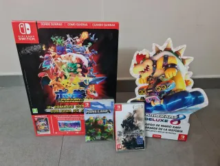2 videojuegos para Nintendo Switch + 2 flyers