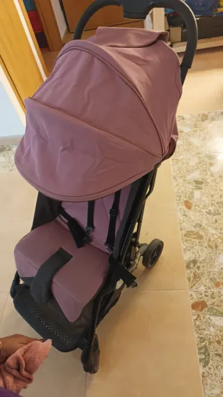 Silla de paseo plegable color rosa