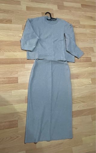Conjunto punto Zara gris