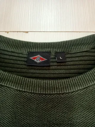 Maglione uomo verde militare