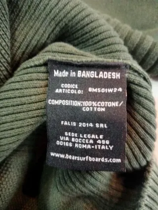Maglione uomo verde militare