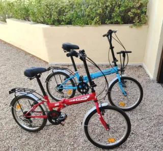 2 Bicicleta plegable F-Park roja y azul