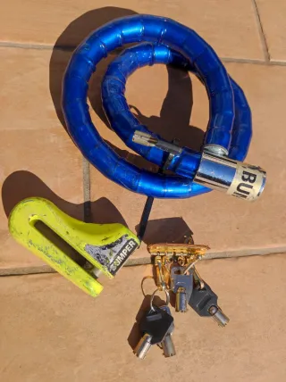Pitón y candado disco BUMPER para moto