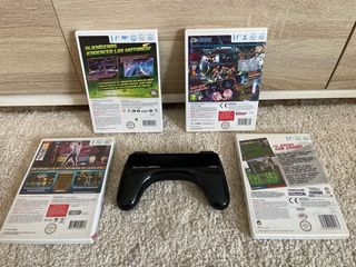 Lote 4 Juegos Wii + Accesorio Negro estilo mando