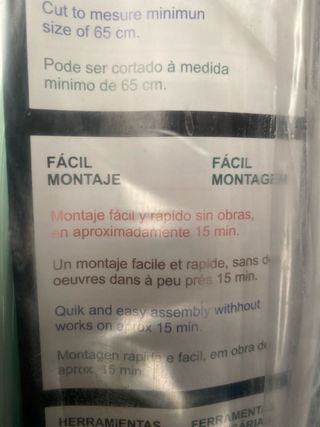 Mosquitera enrollable y recortable de aluminio