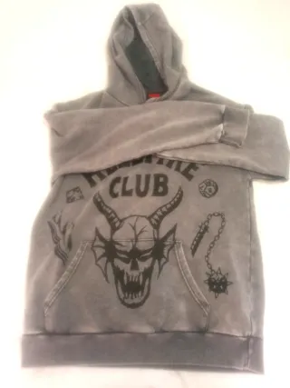 Sudadera Hellfire Club Stranger Things Gris