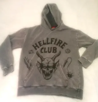 Sudadera Hellfire Club Stranger Things Gris