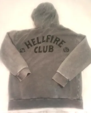 Sudadera Hellfire Club Stranger Things Gris