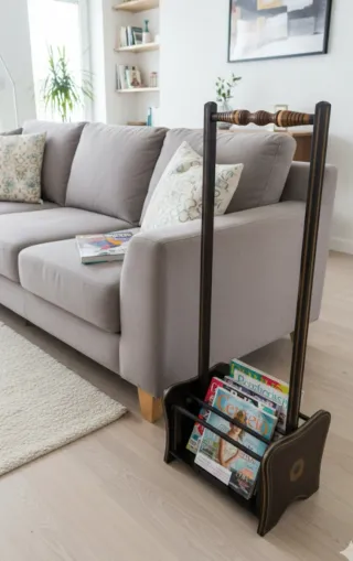 Revistero vintage madera pintado a mano