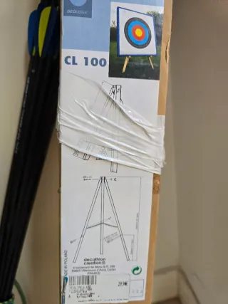 Lote tiro con arco: 2 arcos+diana 60x60+complement