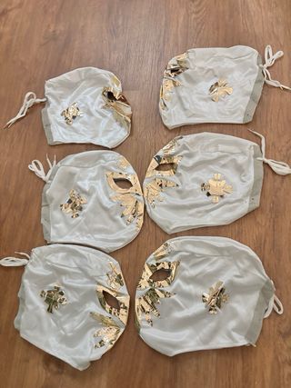 Lote 6 Máscaras Lucha Libre Mexicana Blancas