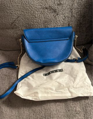 Borsetta Sisley Blu con borchie dorate