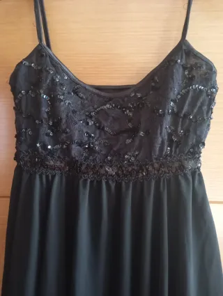 Vestido fiesta lentejuelas negro