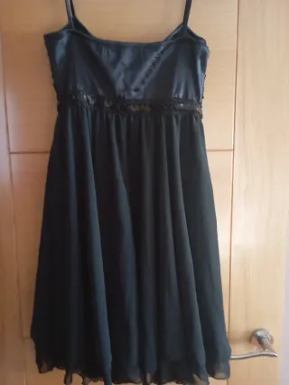 Vestido fiesta lentejuelas negro
