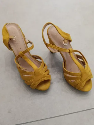 Sandalias mujer amarillas talla 36