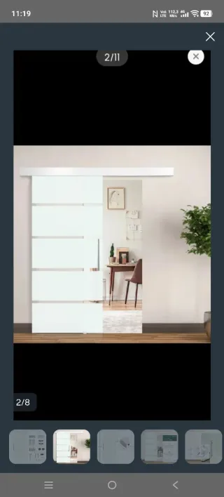 Puerta corredera cristal con kit