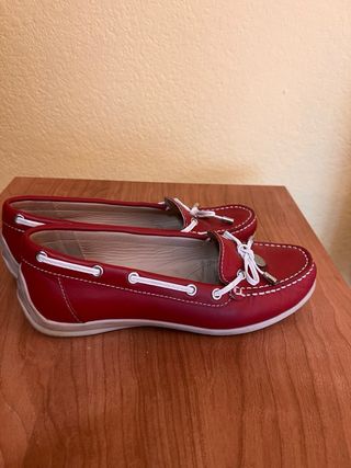 Mocasines Geox Mujer Rojos