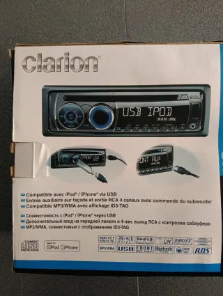 Radio Coche Clarion USB MP3 WMA iPod iPhone