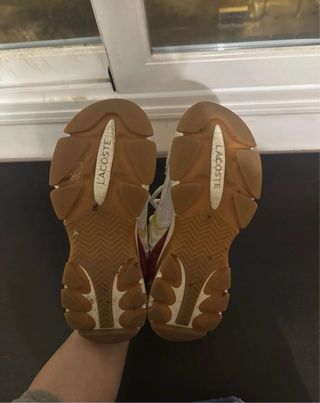 Zapatillas Lacoste Mujer Beige/Blanco