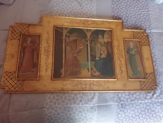 Cuadro antiguo religioso dorado