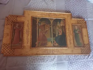 Cuadro antiguo religioso dorado