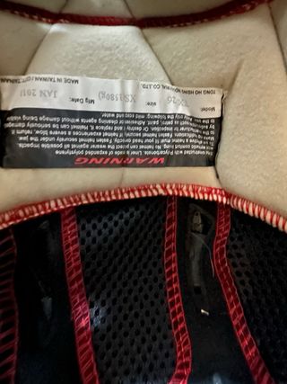 Casco de moto integral blanco y azul