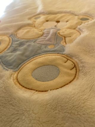 Manta de cuna suave oso peluche