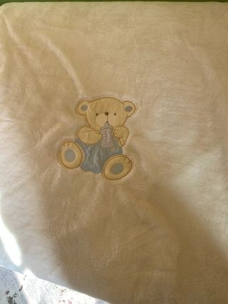 Manta de cuna suave oso peluche