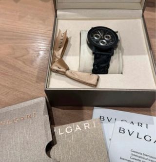 Orologio Bulgari Chronograph Nero e Argento