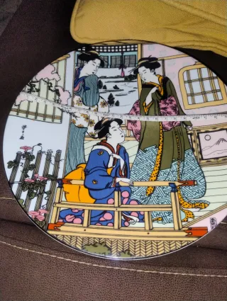 Plato decorativo chino mujeres