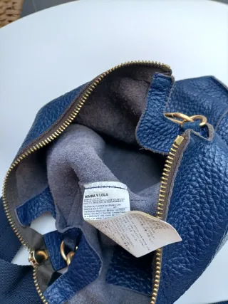 Bolso bandolera BIMBA Y LOLA azul y dorado